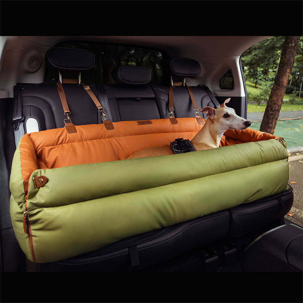 Dog Car Seat in Faux Leather - Safety & Style