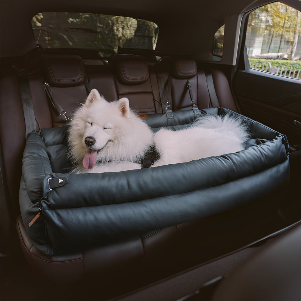 Dog Car Seat in Faux Leather - Safety & Style