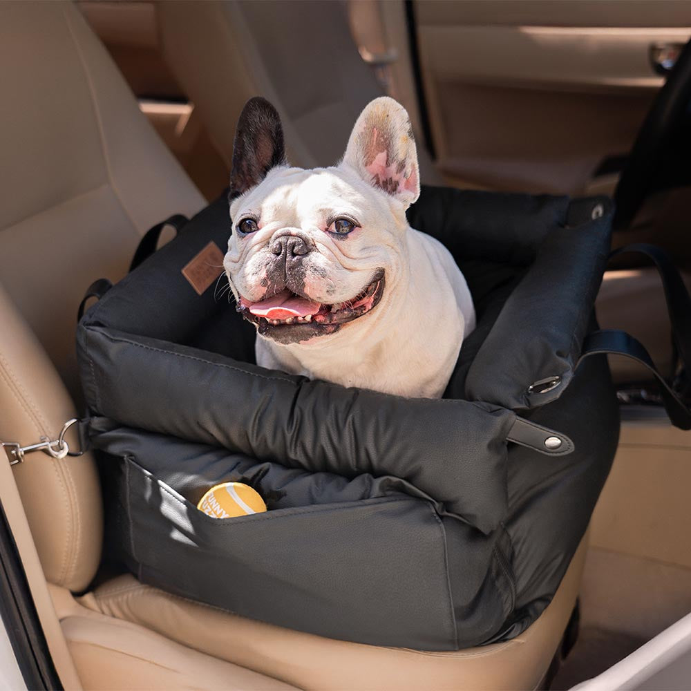 Dog Car Seat in Faux Leather - Safety & Style