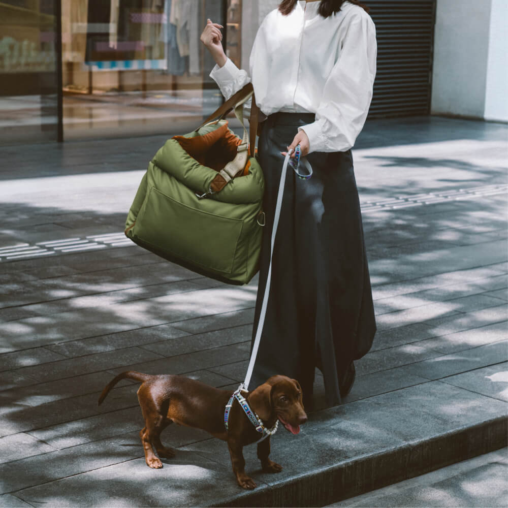 Dog Car Seat in Faux Leather - Safety & Style