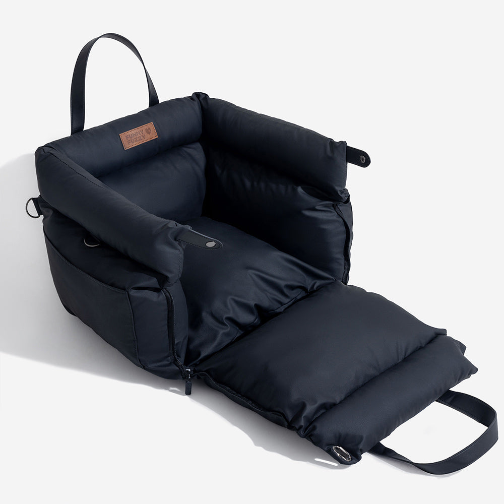 Dog Car Seat in Faux Leather - Safety & Style