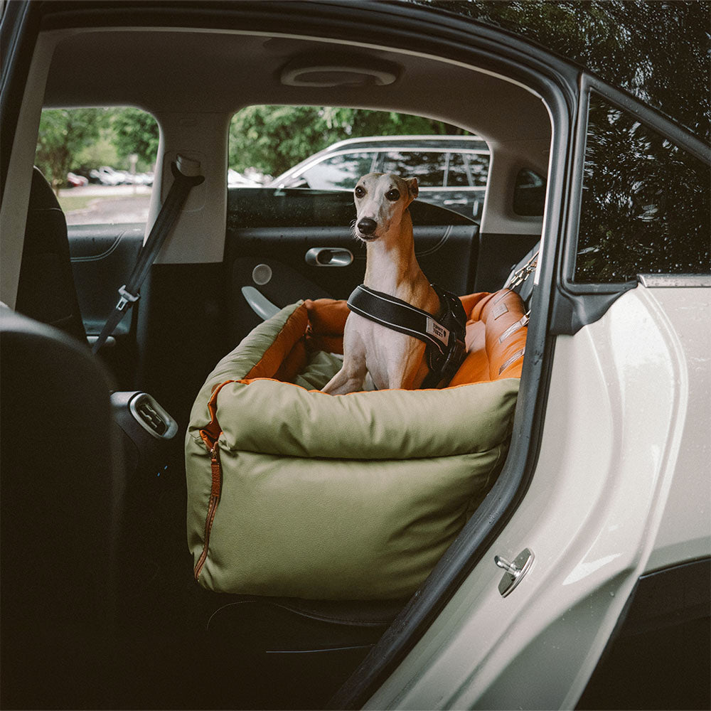 Dog Car Seat in Faux Leather - Safety & Style