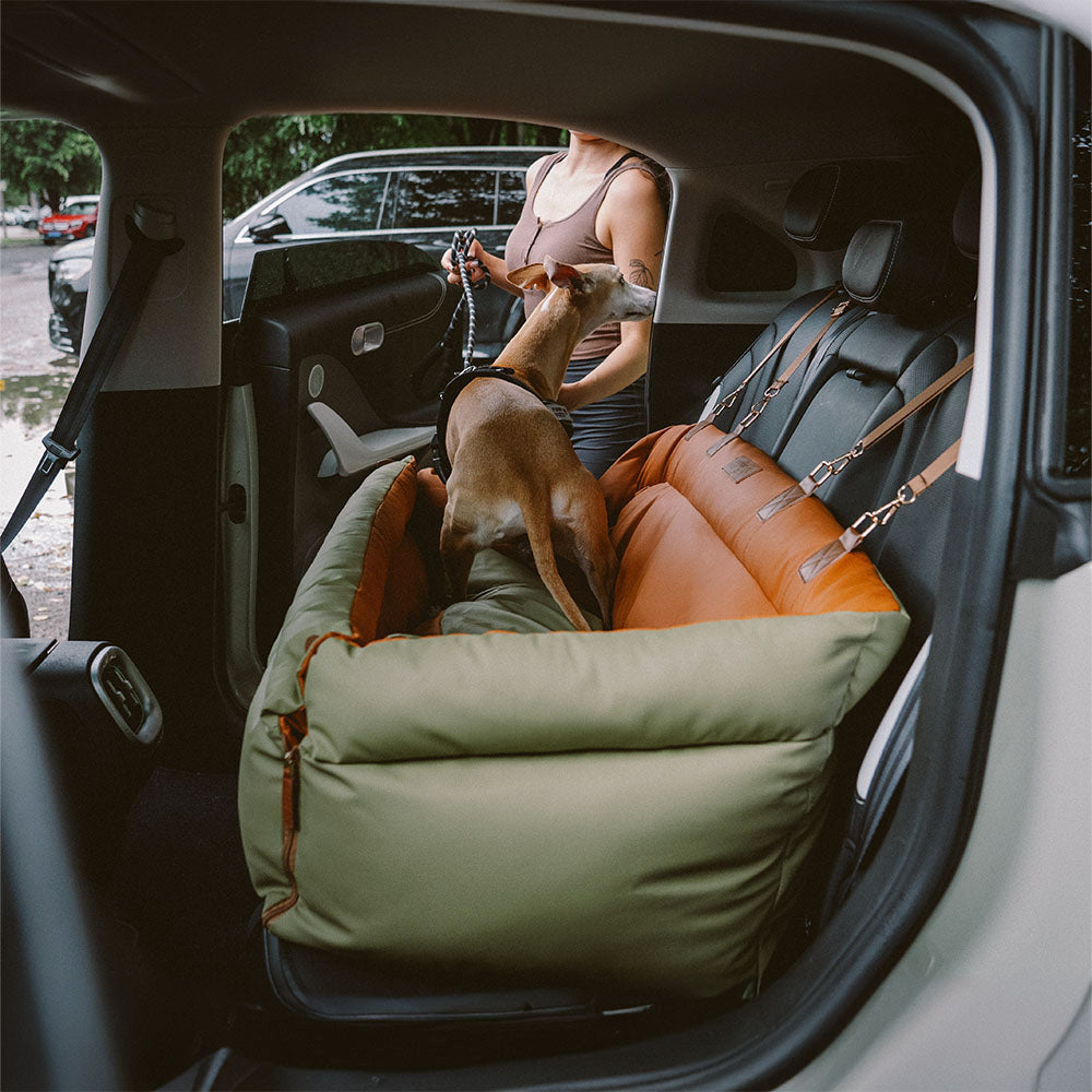 Dog Car Seat in Faux Leather - Safety & Style
