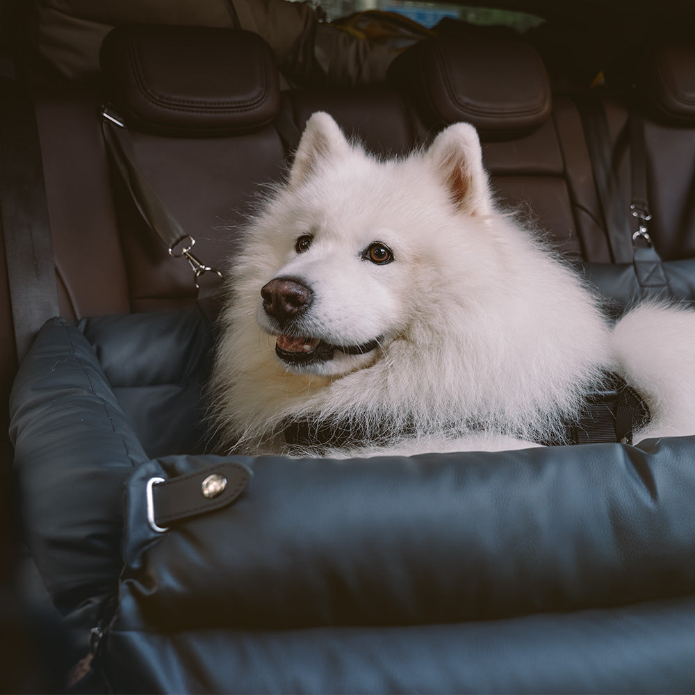 Dog Car Seat in Faux Leather - Safety & Style