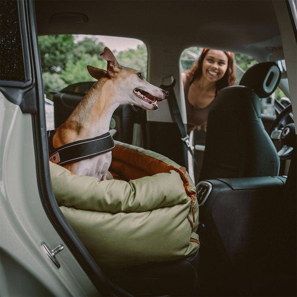 Dog Car Seat in Faux Leather - Safety & Style