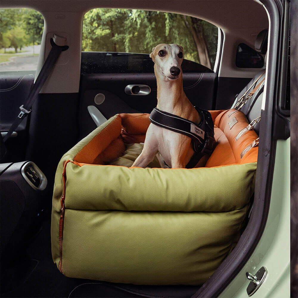 Dog Car Seat in Faux Leather - Safety & Style