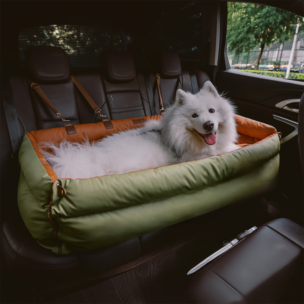 Dog Car Seat in Faux Leather - Safety & Style