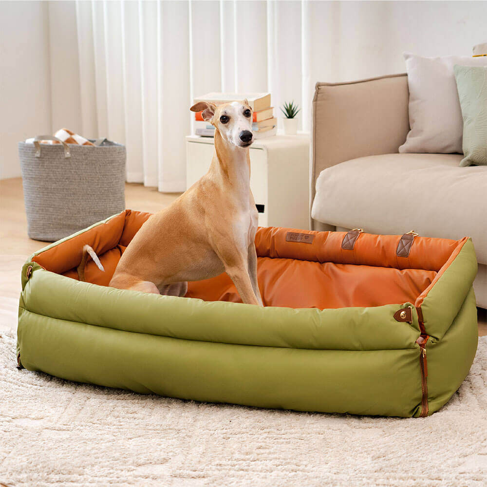 Dog Car Seat in Faux Leather - Safety & Style