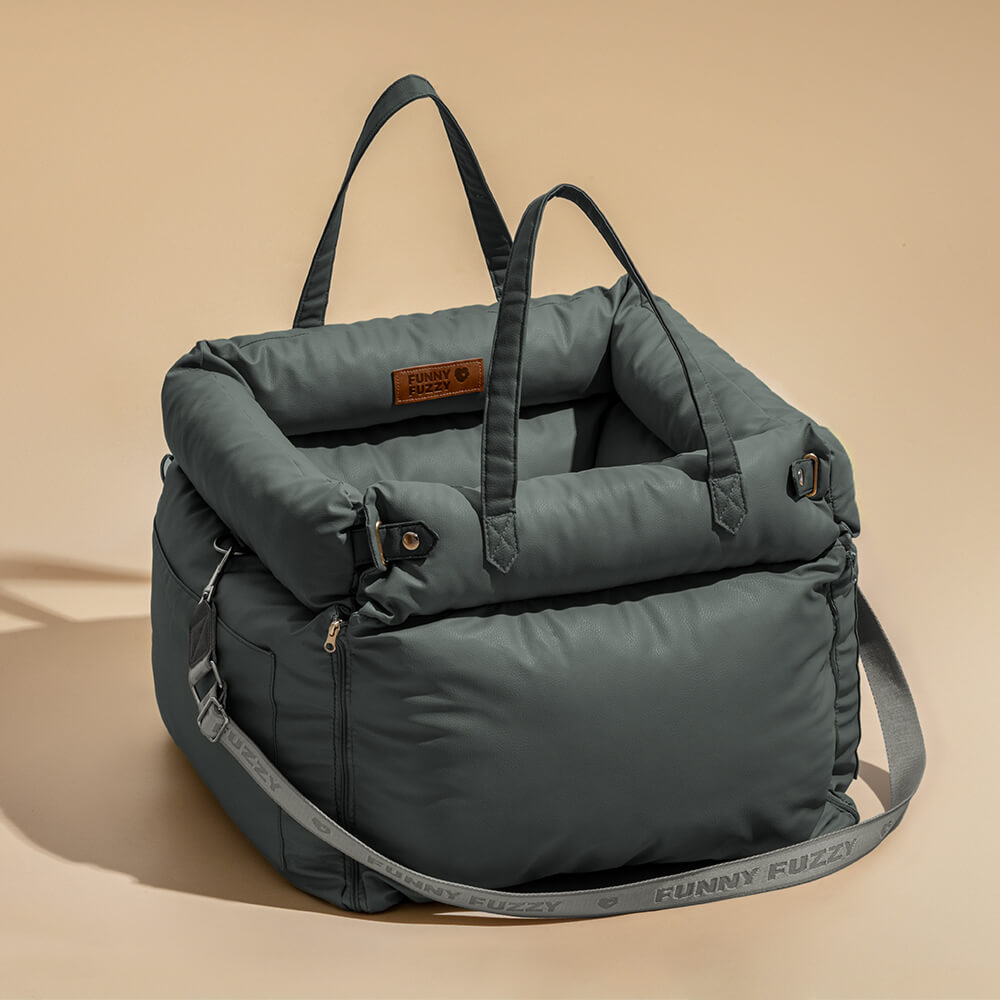 Dog Car Seat in Faux Leather - Safety & Style