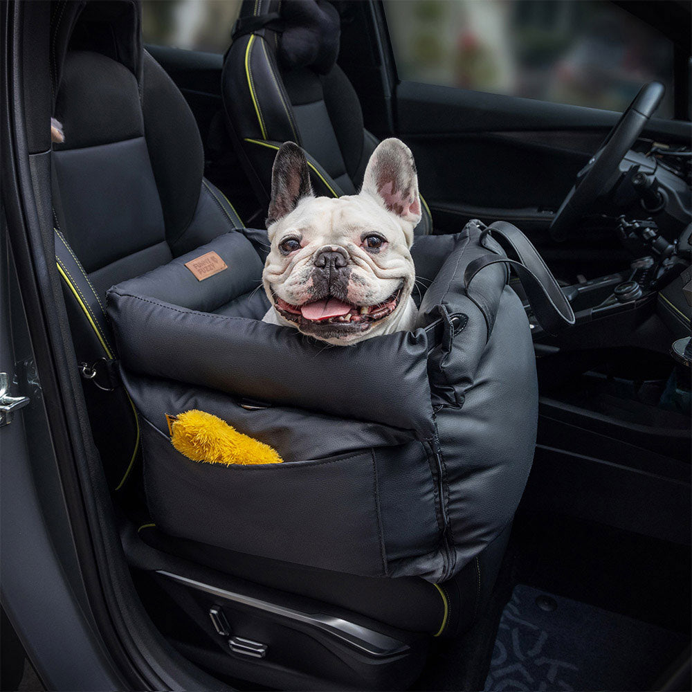 Dog Car Seat in Faux Leather - Safety & Style