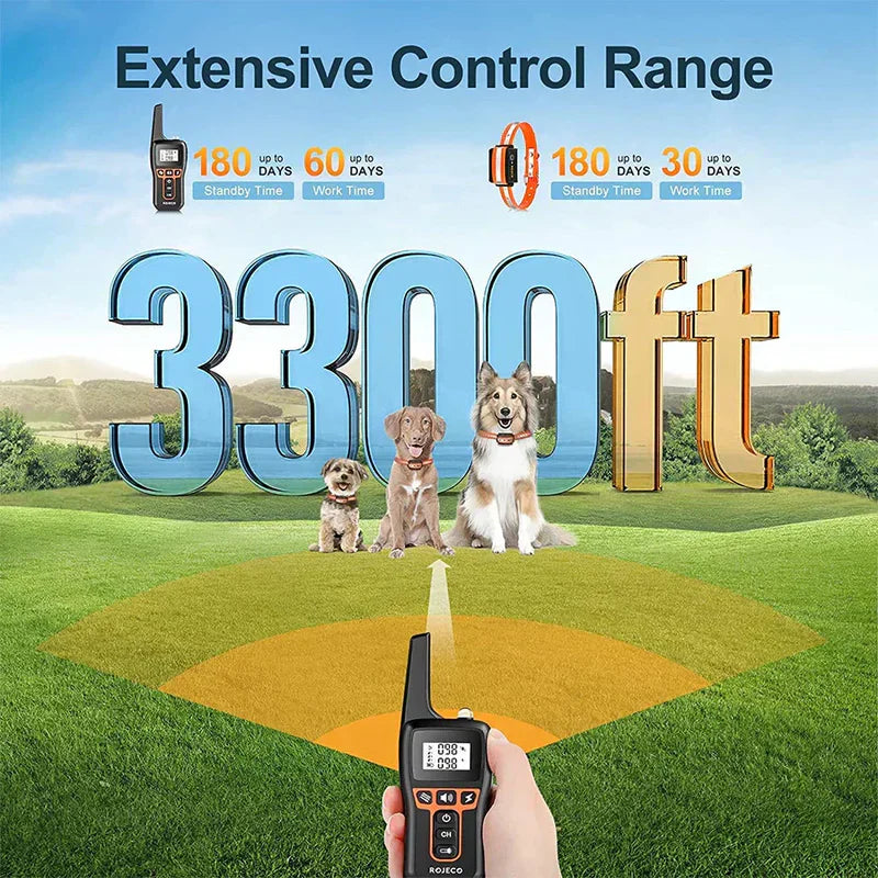 Dog Training Collar 1000m - ProTrain - Vibration, Shock