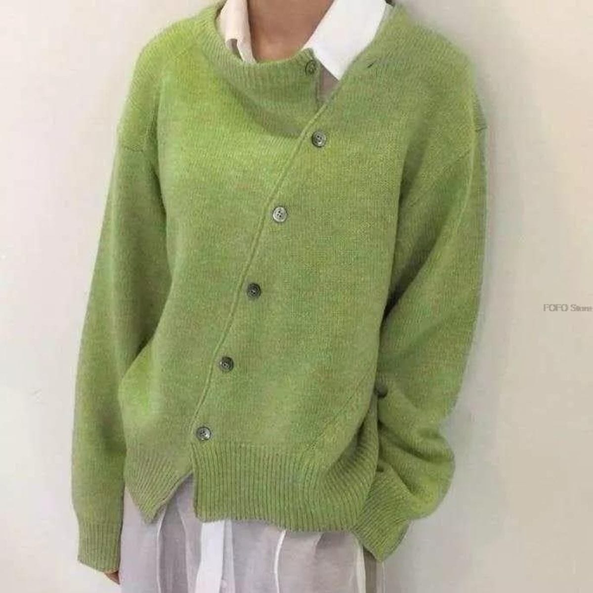 Image of Dominique | Women's Oversized Button-Front Cardigan