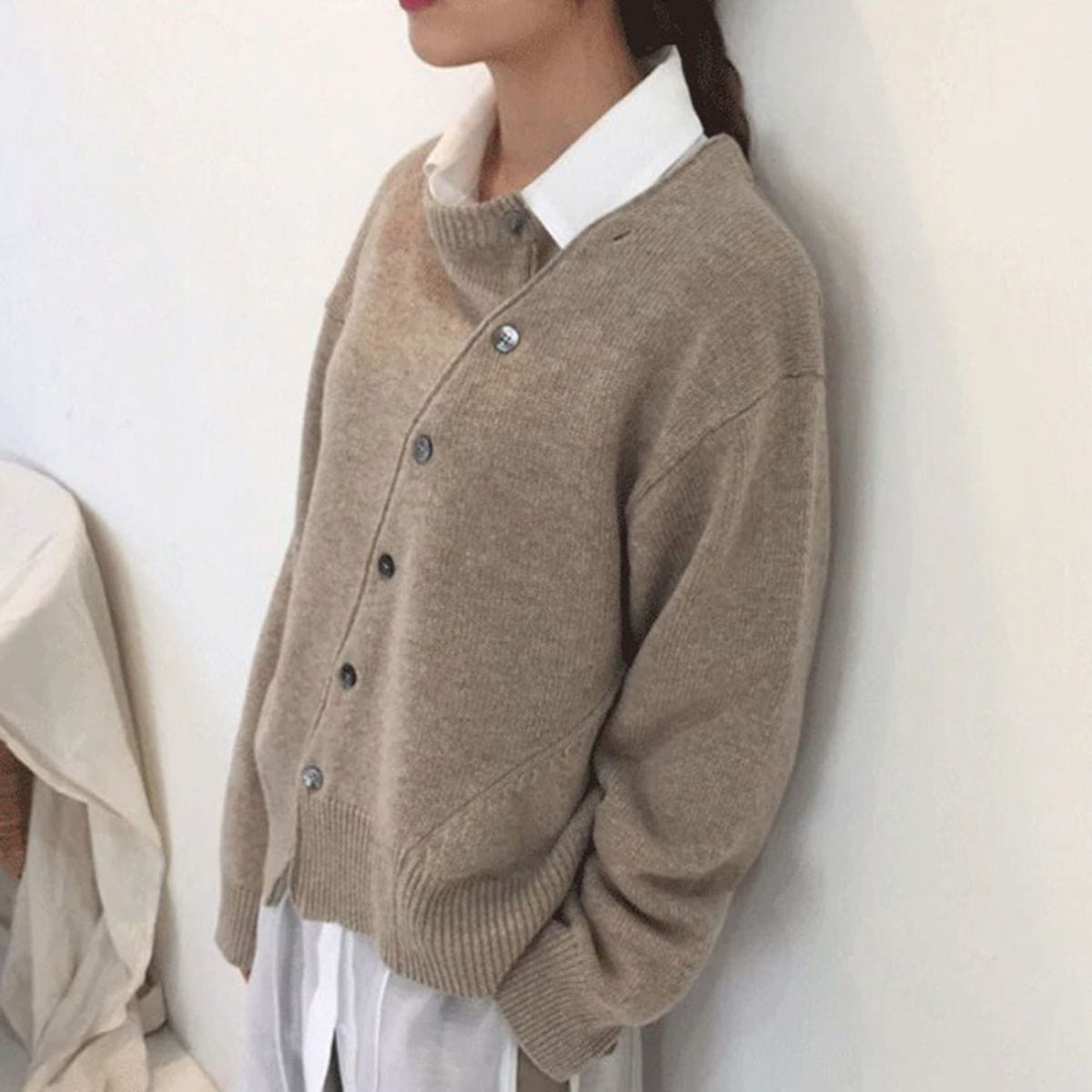 Image of Dominique | Women's Oversized Button-Front Cardigan