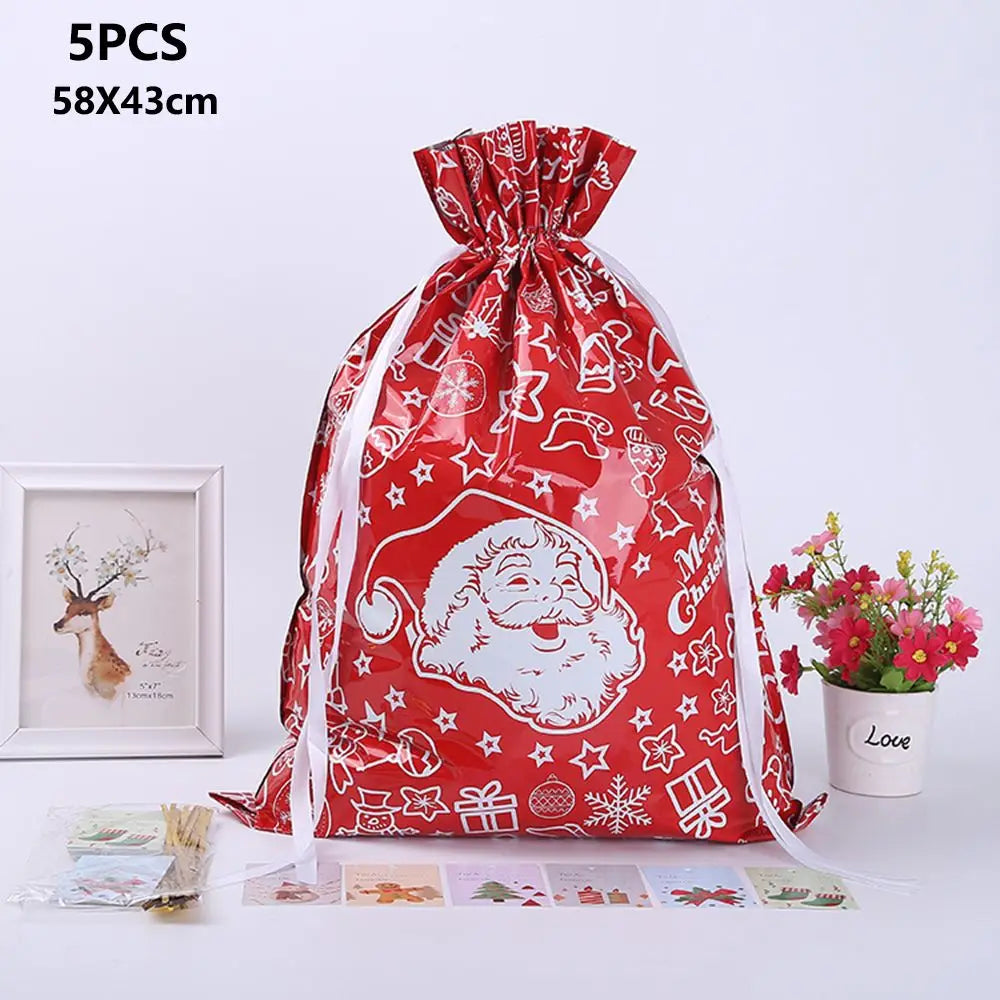 Drawstring Gift Wrapping Bags (5-Pack)