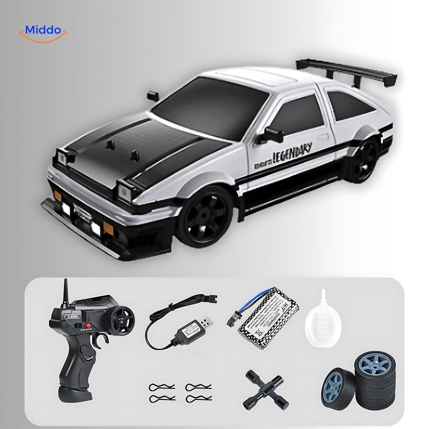 DriftMaster™ GTR | 4WD Drift RC Car, Fast Charging Function & Action!