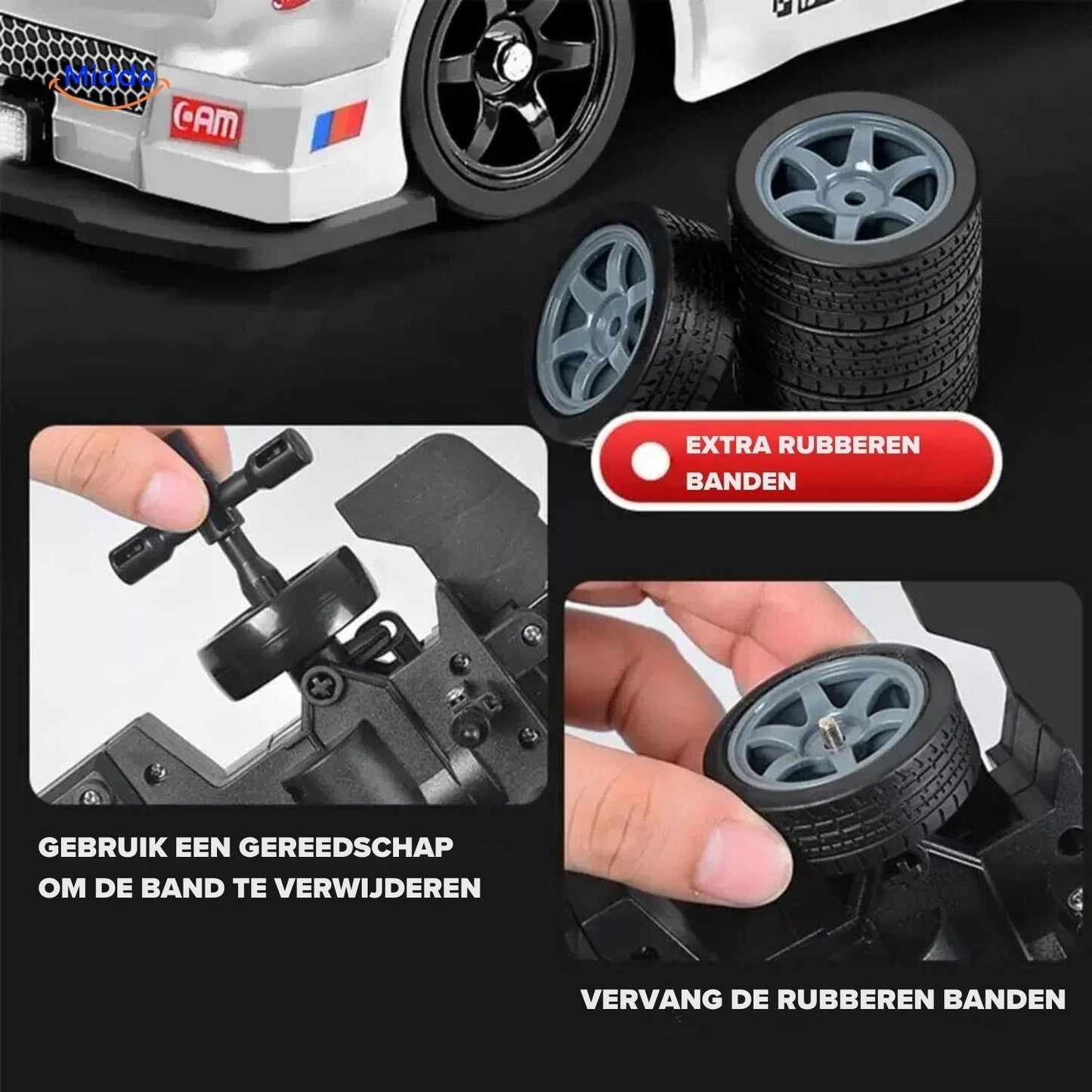 DriftMaster™ GTR | 4WD Drift RC Car, Fast Charging Function & Action!
