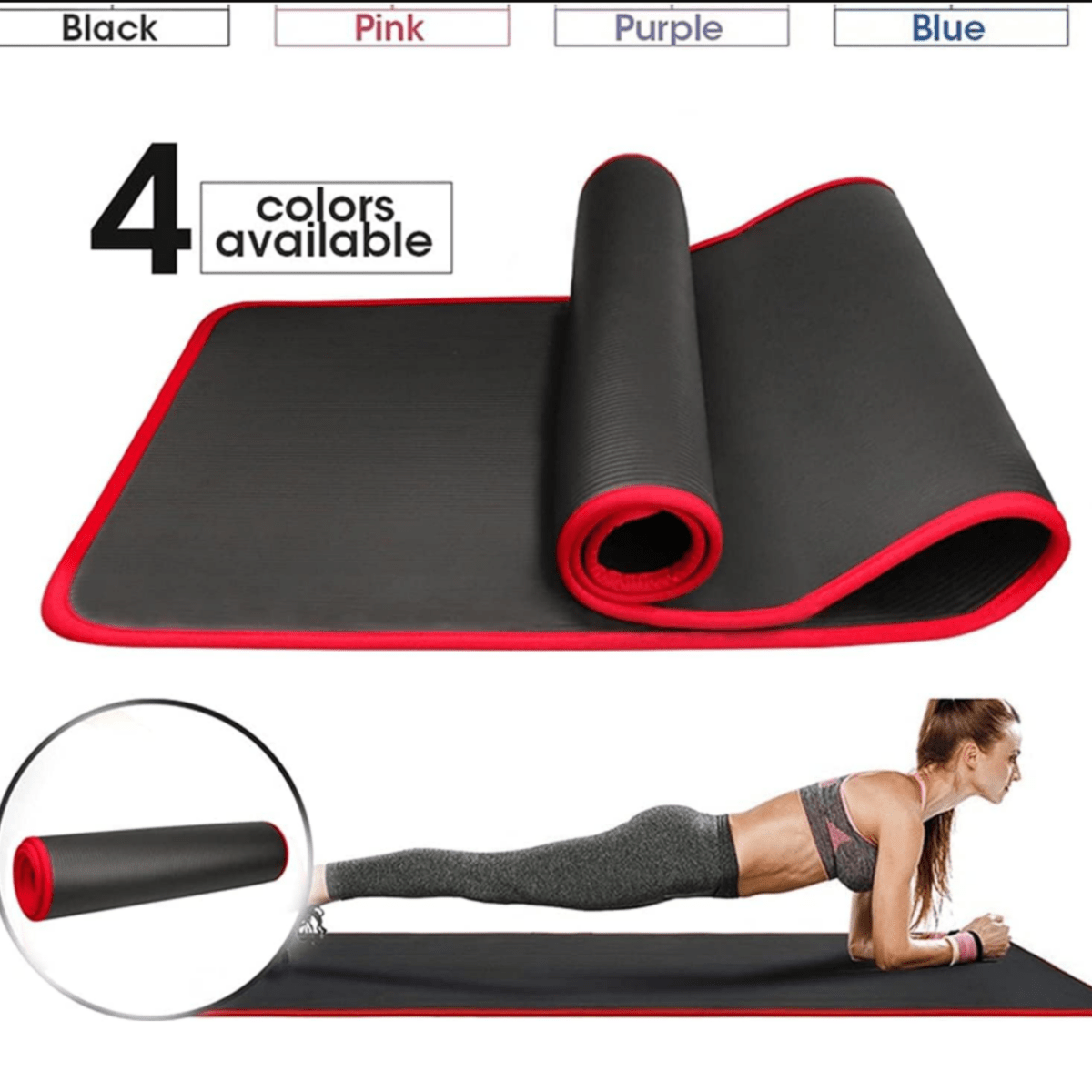 Eco-Friendly Non-Slip Yoga Mat – Very Thick Exercise Mat, Comfortable and Stable