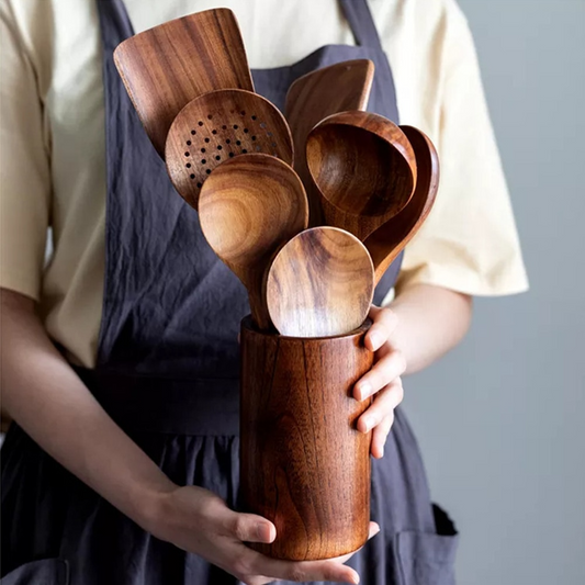 EcoChef - Set of Teak Kitchen Accessories