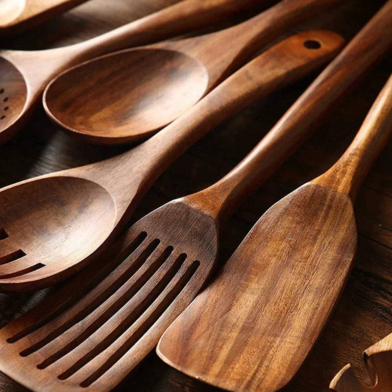 EcoChef - Set of Teak Kitchen Accessories