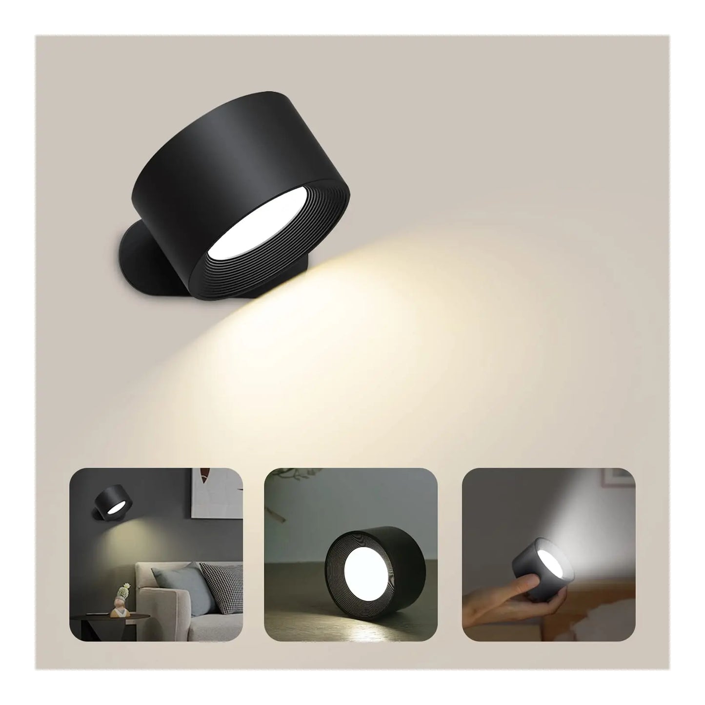 EcoLume™ 360° Wall Light - Wireless Rechargeable Wall Light