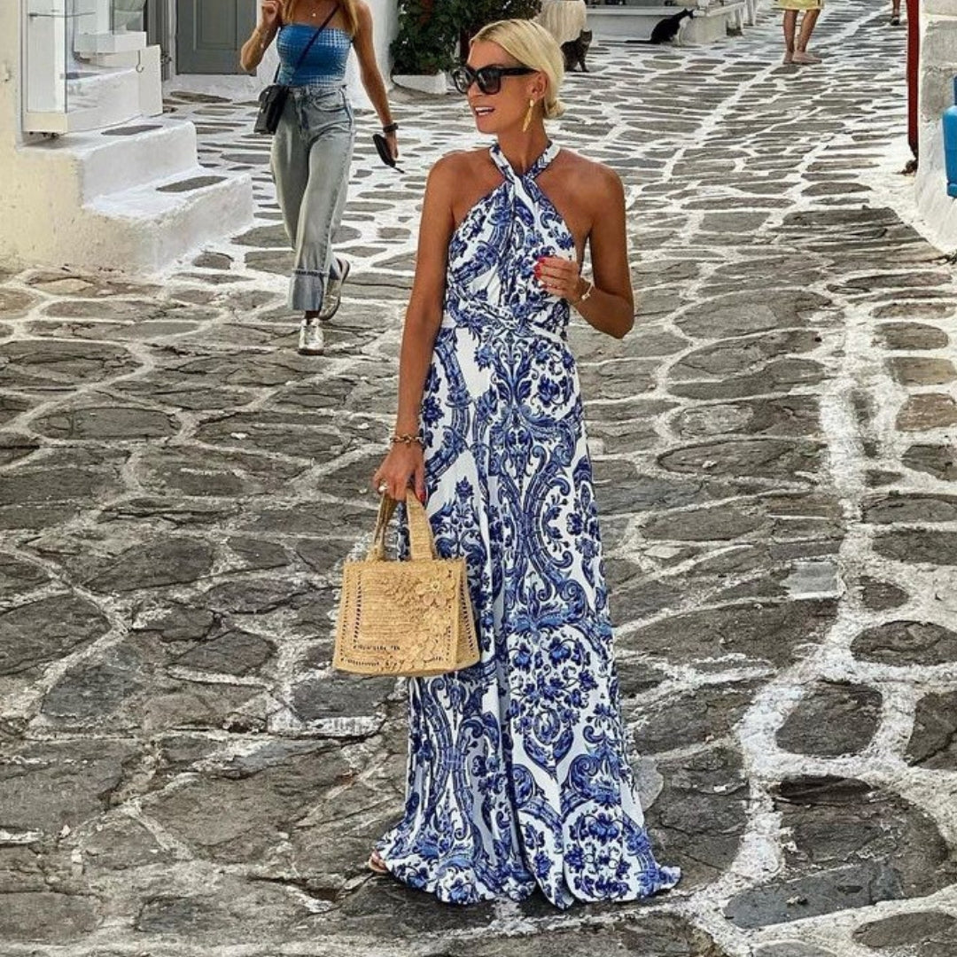 Image of Edith | Women's Halter Maxi Dress