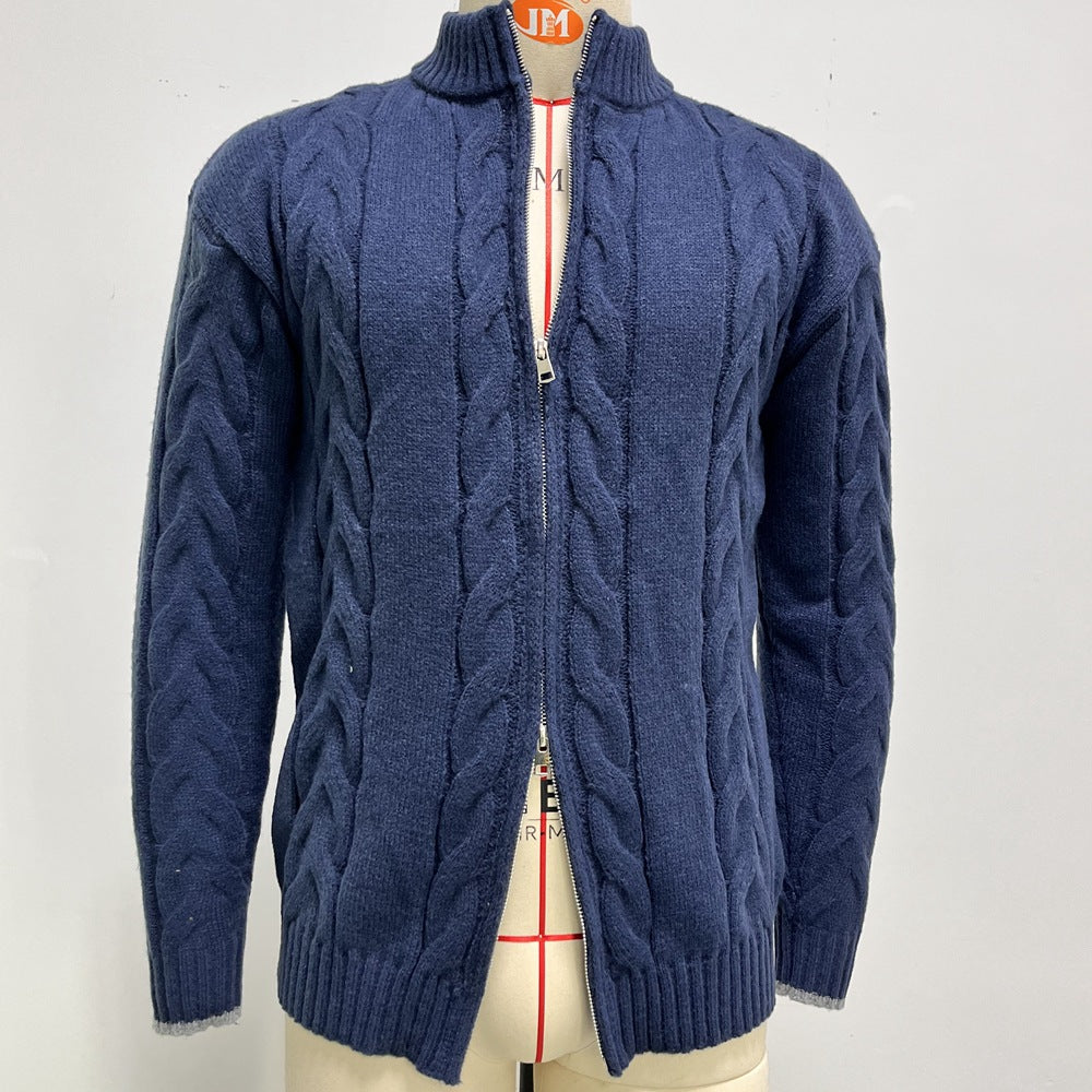 Image of Edmund | Men's Zip-Up Cable Knit Cardigan