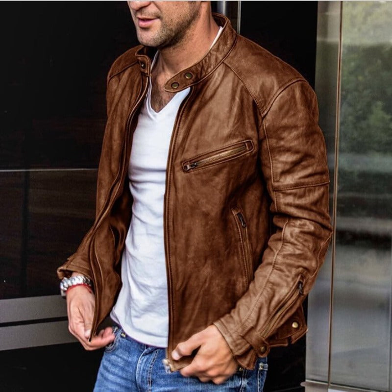 Image of Edward | Men's Slim-Fit Biker Jacket