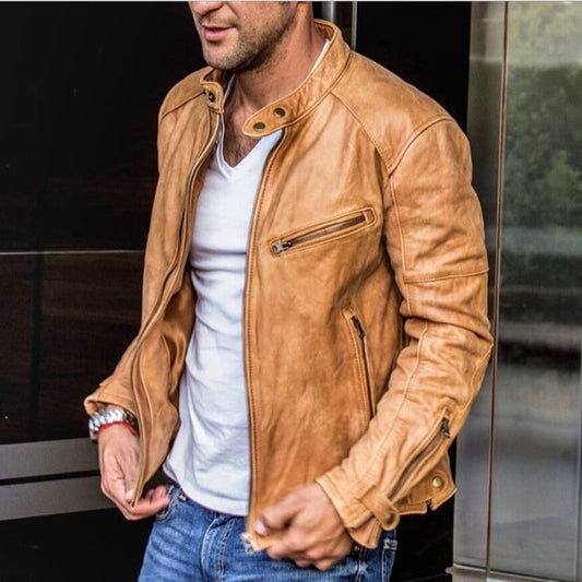 Image of Edward | Men's Slim-Fit Biker Jacket