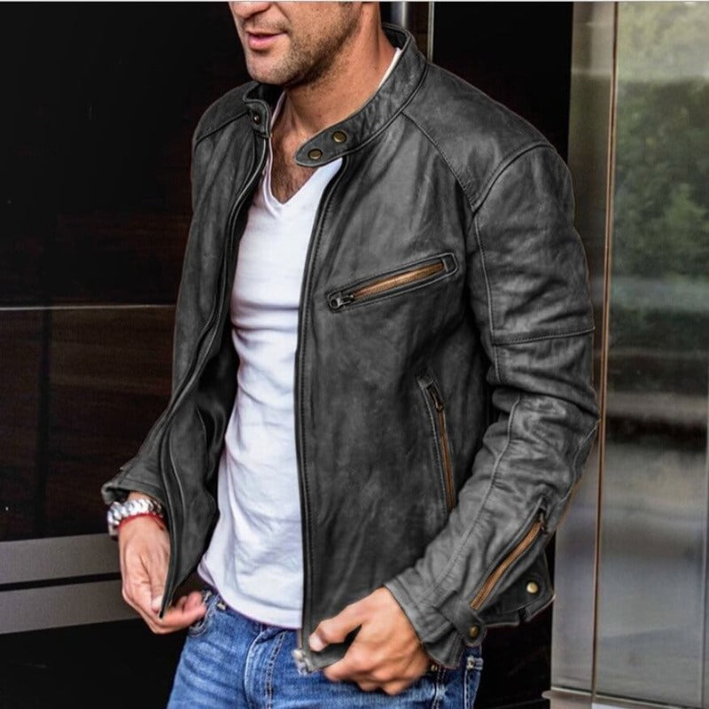 Image of Edward | Men's Slim-Fit Biker Jacket