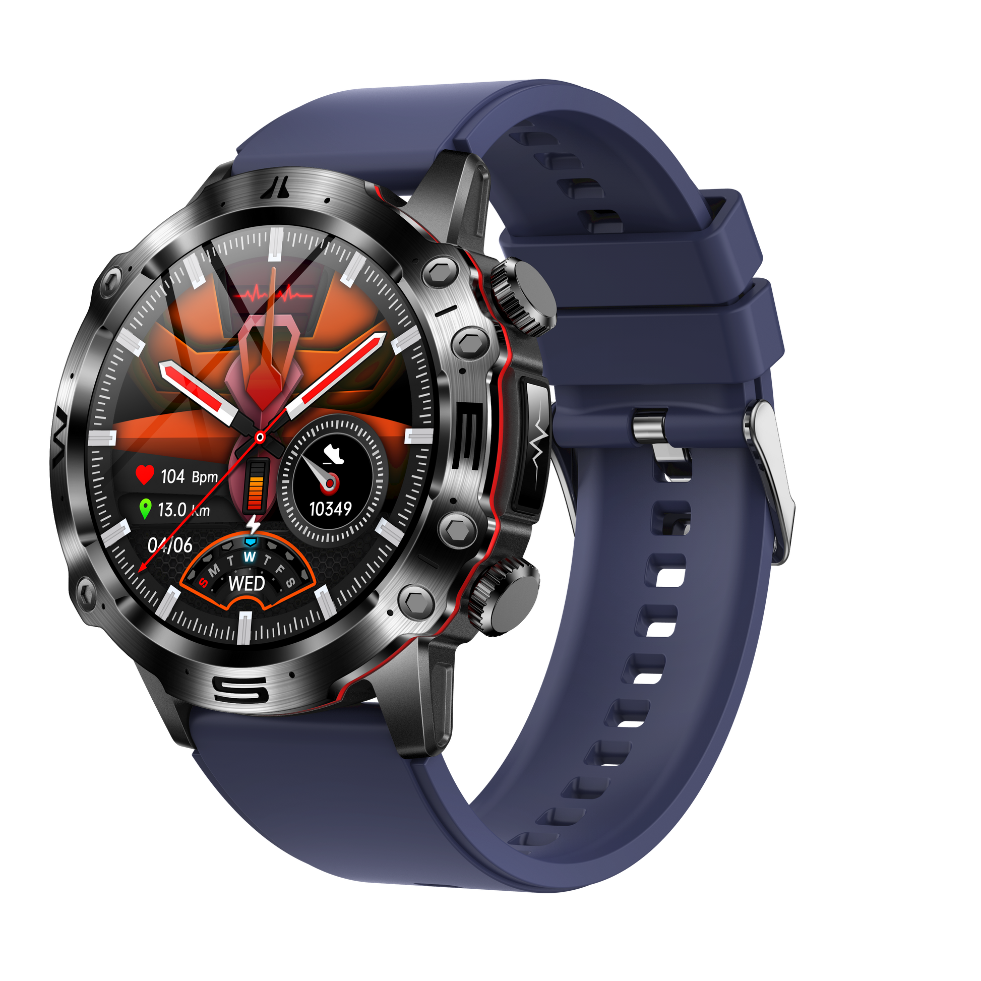EKG Smartwatch with Blood Pressure and Blood Sugar Monitoring – 1.43-Inch AMOLED Screen, Bluetooth, Waterproof