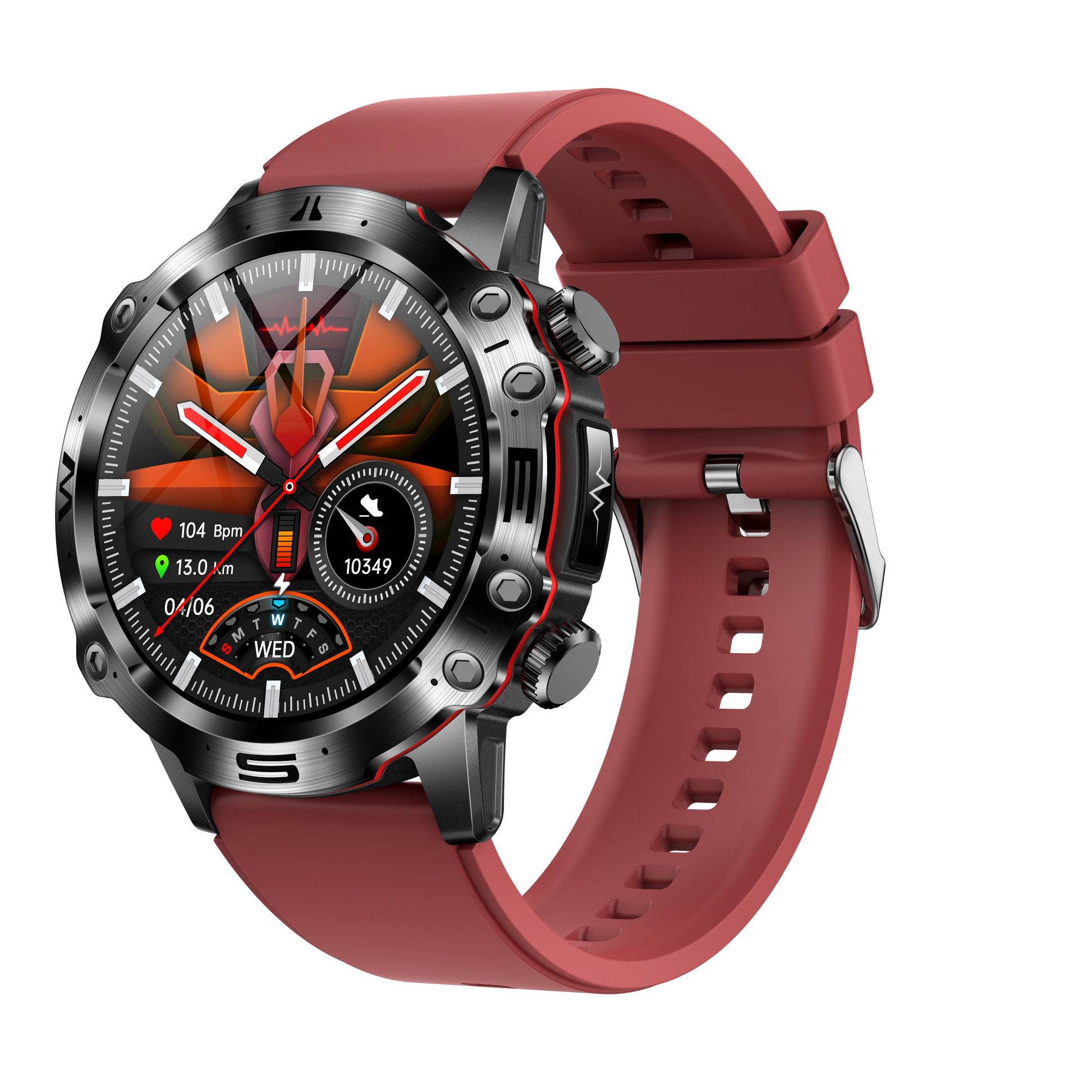 EKG Smartwatch with Blood Pressure and Blood Sugar Monitoring – 1.43-Inch AMOLED Screen, Bluetooth, Waterproof