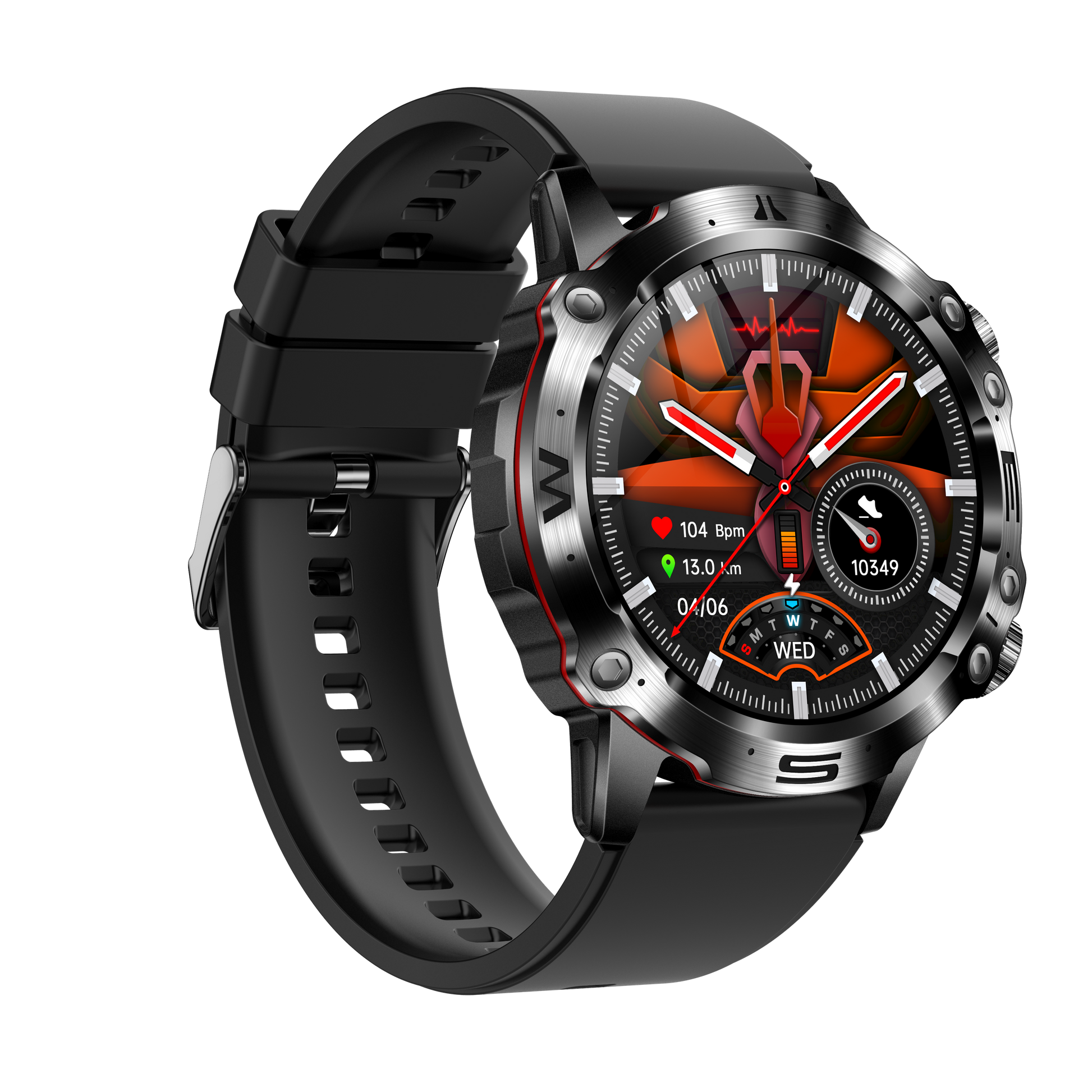 EKG Smartwatch with Blood Pressure and Blood Sugar Monitoring – 1.43-Inch AMOLED Screen, Bluetooth, Waterproof