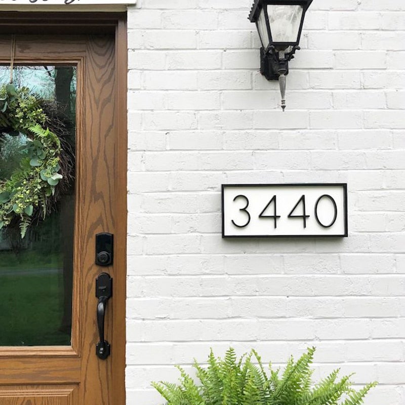 Elegant Modern Wall Address Sign Plaque