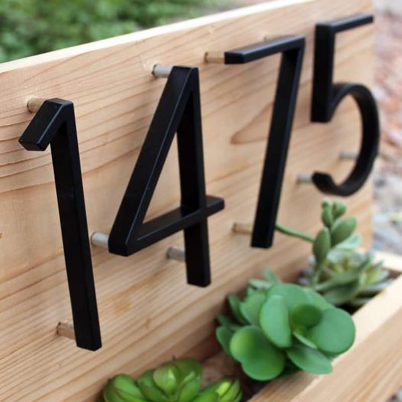 Elegant Modern Wall Address Sign Plaque