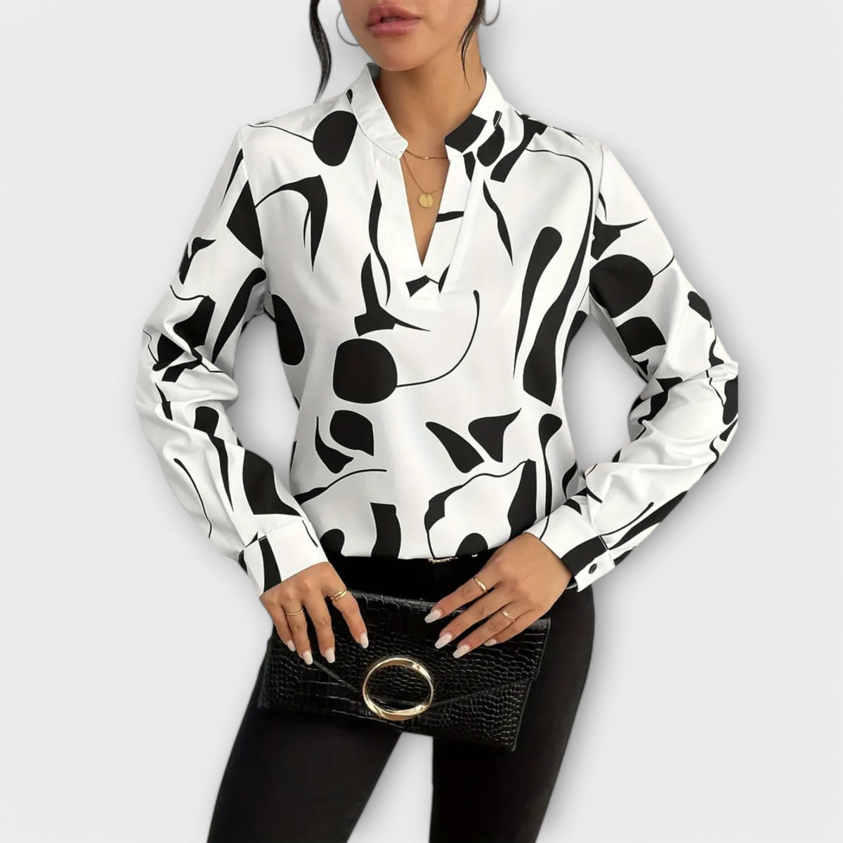 Elegant Patterned Blouse