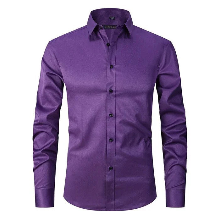 Image of Eli | Men's Slim-Fit Button-Down Dress Shirt