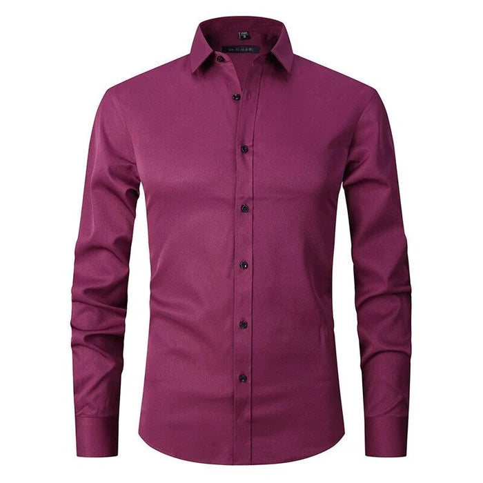Image of Eli | Men's Slim-Fit Button-Down Dress Shirt