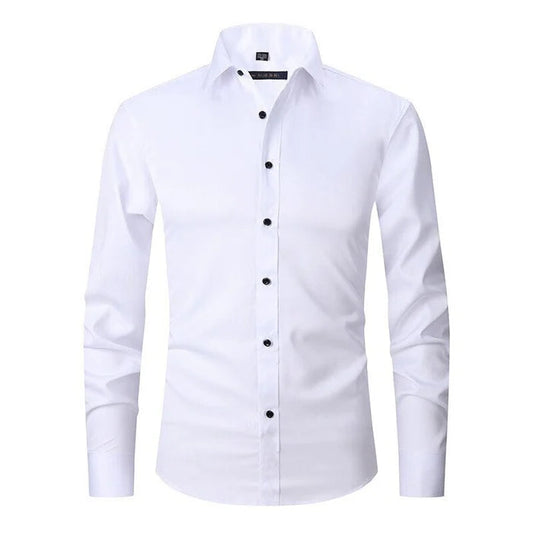 Image of Eli | Men's Slim-Fit Button-Down Dress Shirt