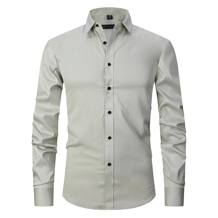 Image of Eli | Men's Slim-Fit Button-Down Dress Shirt