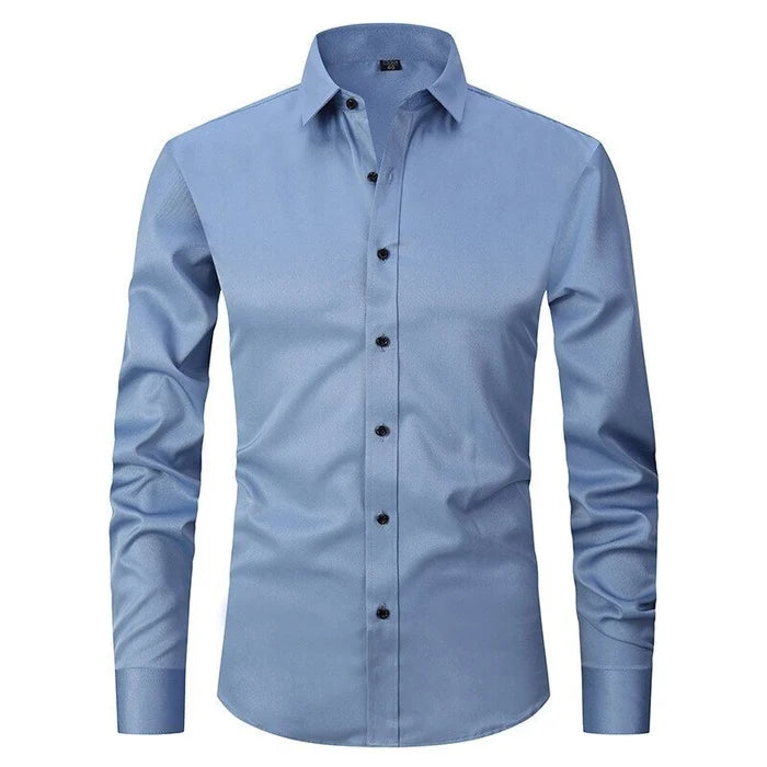 Image of Eli | Men's Slim-Fit Button-Down Dress Shirt