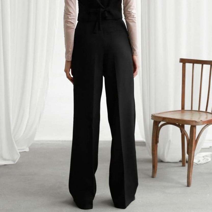 Image of Elizabeth | Women's High-Waisted Wide Leg Trousers