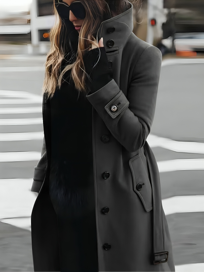 Image of Elsie | Women's Belted Long Coat