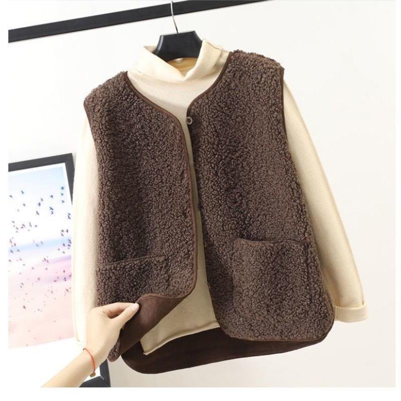 Image of Elsie | Women's Button Front Fleece Vest