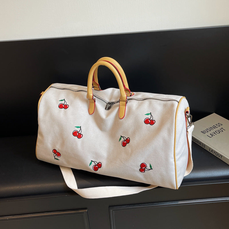 Embroidered Weekend Travel Duffel Bag
