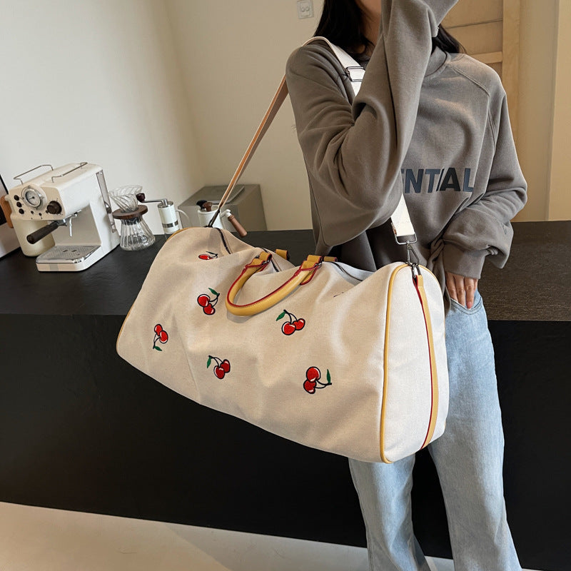 Embroidered Weekend Travel Duffel Bag