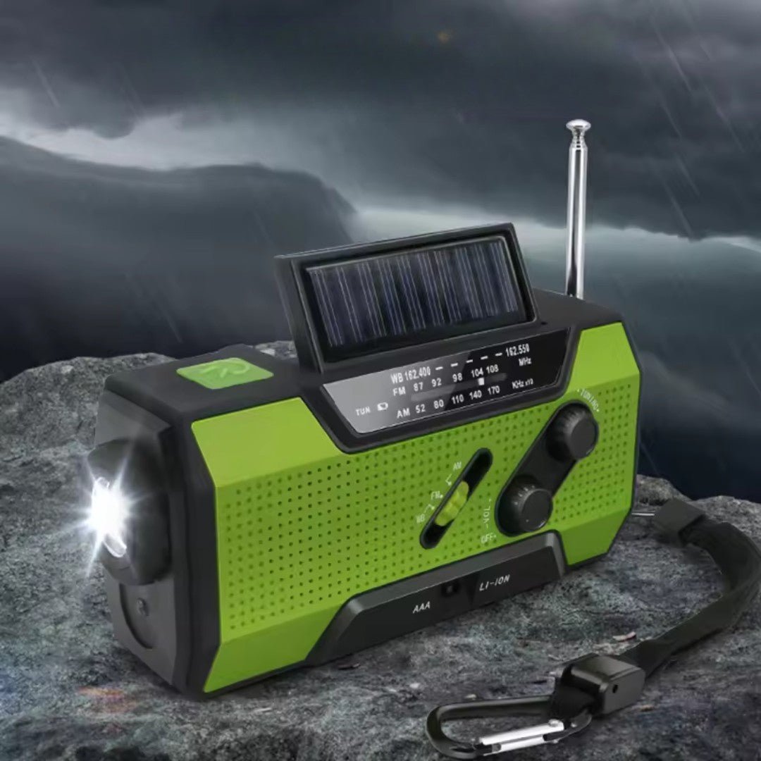 Emergency Solar Hand Crank Weather Radio with 4000mAh Power Bank
