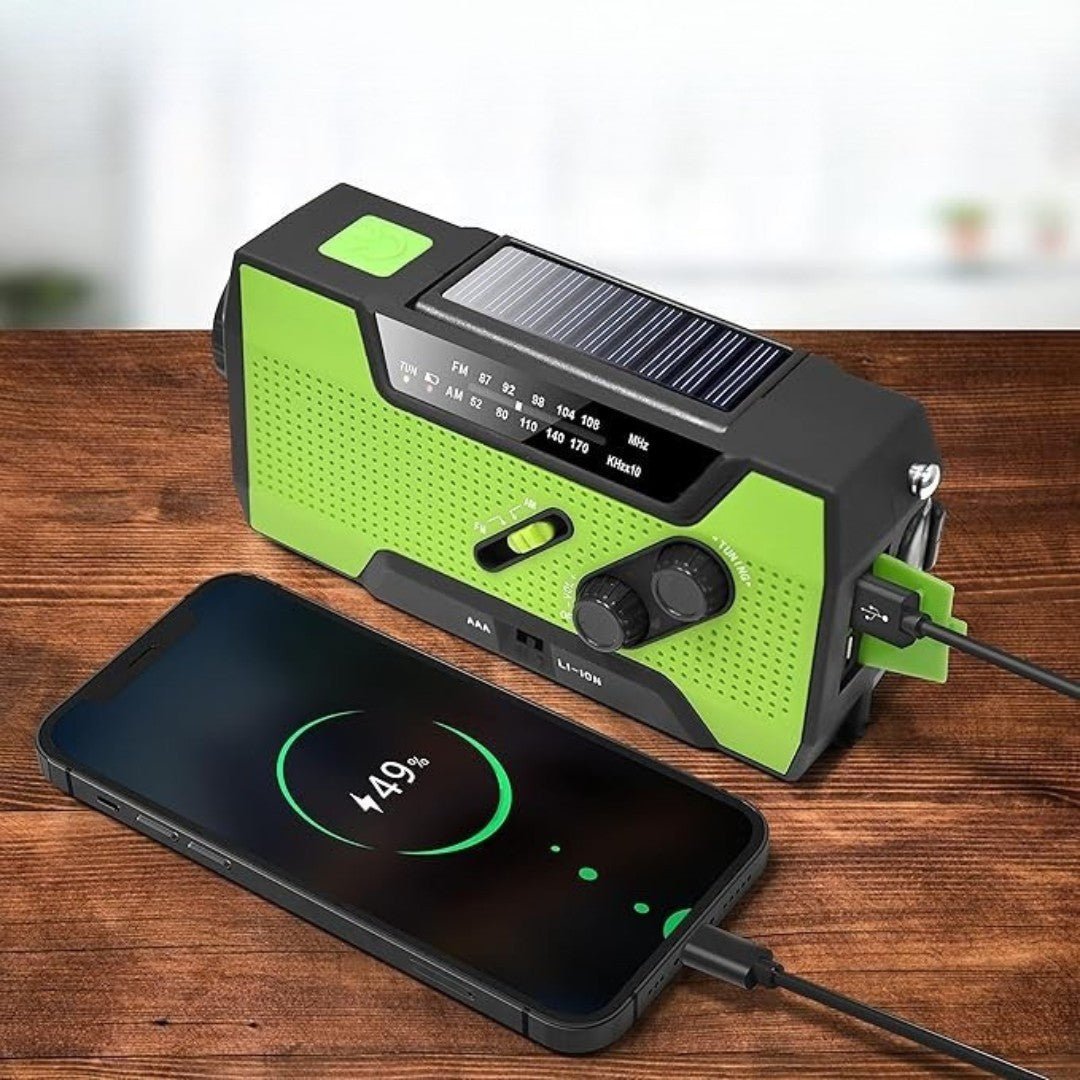 Emergency Solar Hand Crank Weather Radio with 4000mAh Power Bank