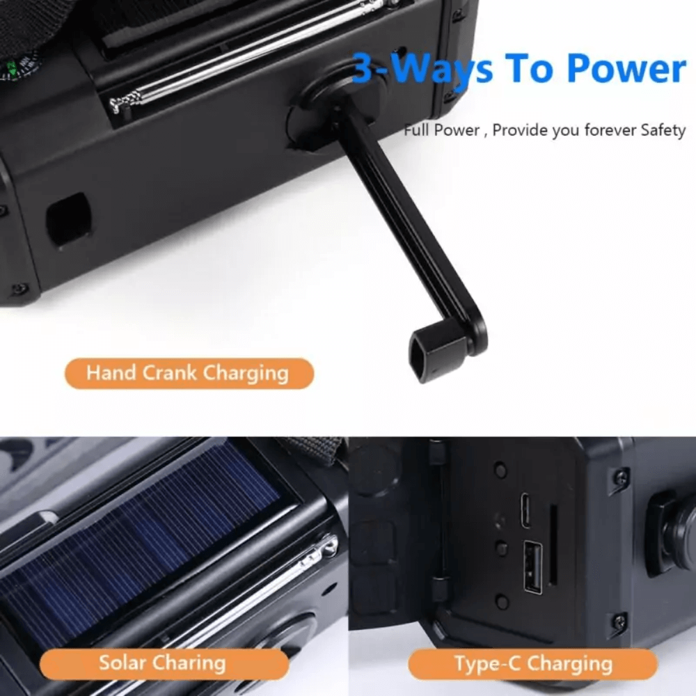 Emergency Weather Radio with 10000mAh Power Bank