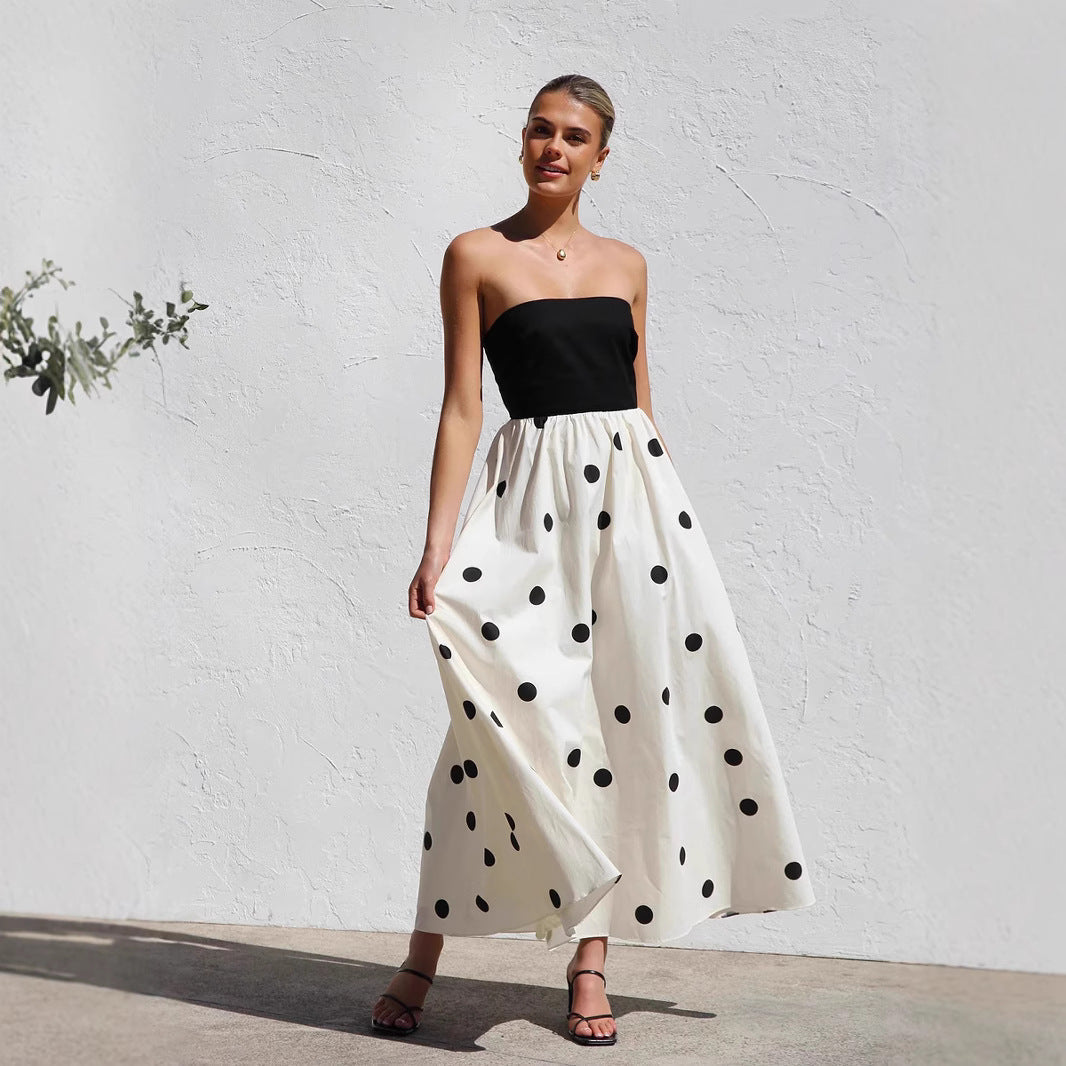 Image of Emma | Women's Strapless A-Line Midi Dress