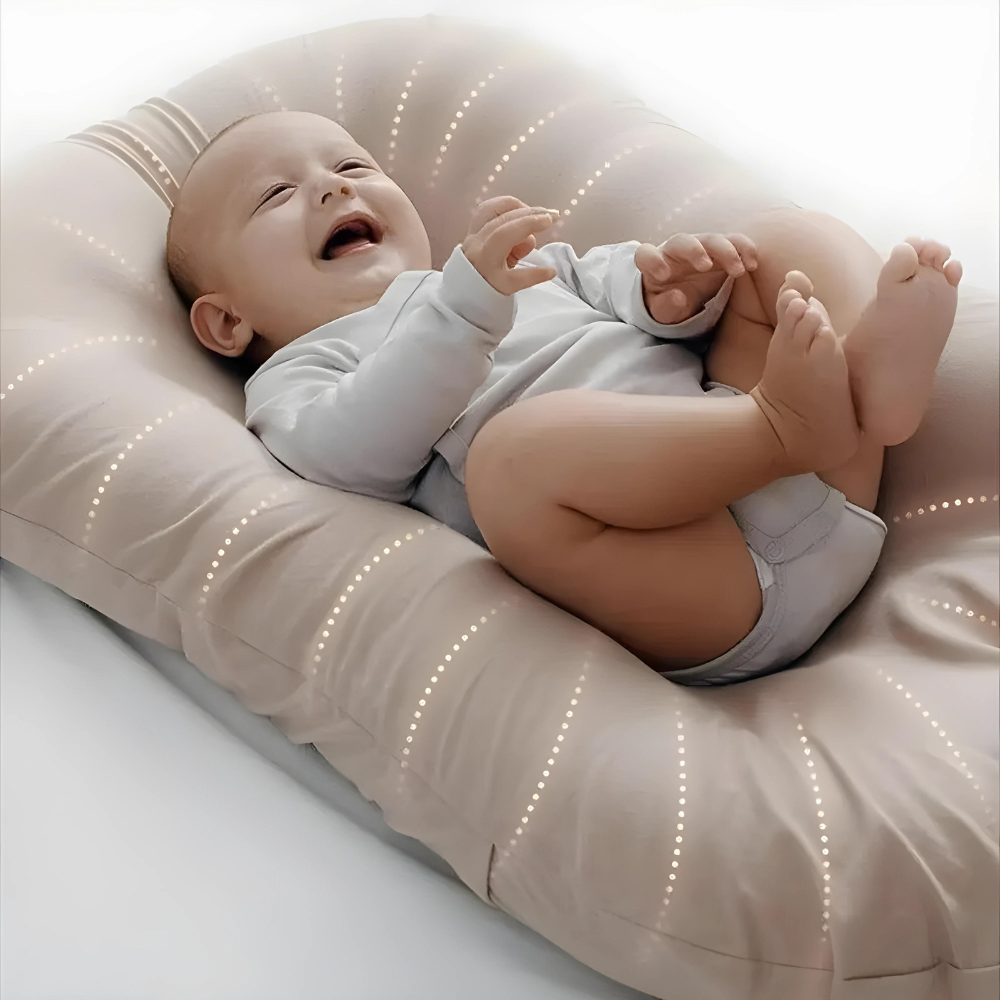 Ergonomic Breathable Baby Pillow - Pink, Green, Brown
